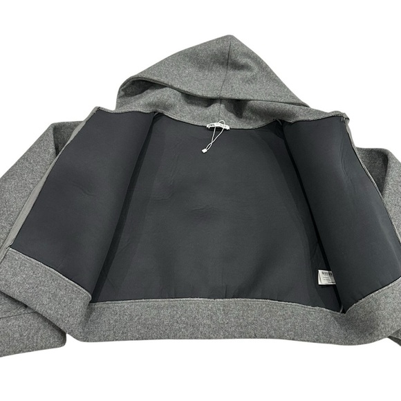 Zara Soft Neoprene Effect Bomber Jacket gray small - Picture 7 of 10